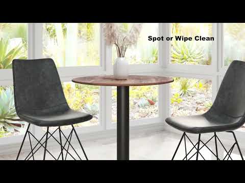 Alto Brown & Black Bistro Table