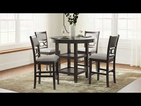 Langwest Brown Counter Height Dining Table and 4 Barstools (Set of 5) (Online Special Price)
