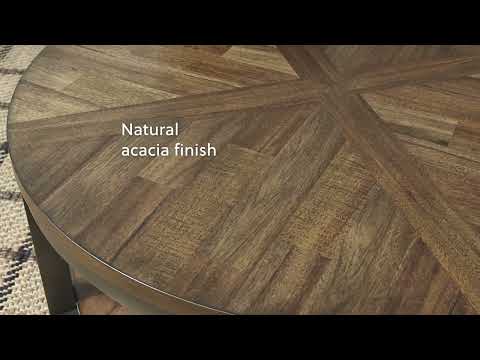 Roybeck Light Brown/Bronze Coffee Table Set (Set of 3)