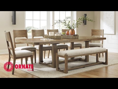 (Online Special Price) Cabalynn Light Brown Dining Room Set / 9pc