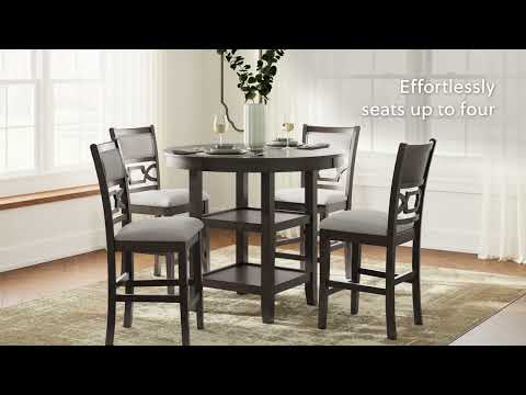 Wrenning Gray Counter Height Dining Table and 4 Barstools (Set of 5)