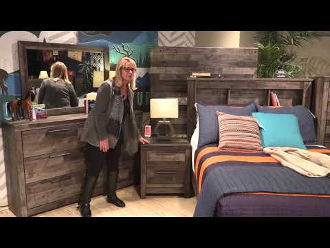 Derekson Multi Gray Nightstand