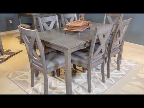 Caitbrook Gray Dining Room Set / (Set of 7)