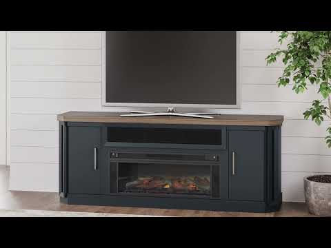 Landocken Brown & Blue  83" TV Stand (Online Special Price)