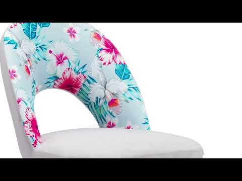 Torrey Gray Dining Chair (Set of 2) Multicolor Print &