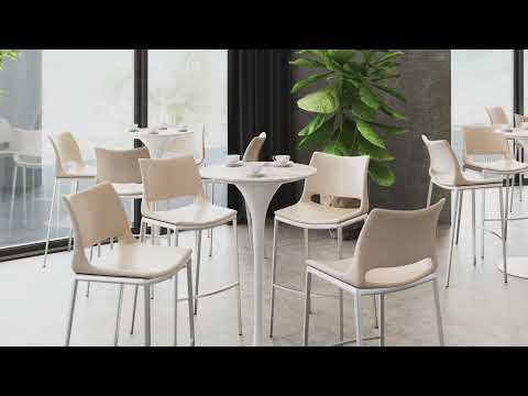 Ace Light Pink & Silver Barstool (Set of 2)