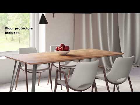 Desi Beige & Walnut Dining Chair (Set of 2)