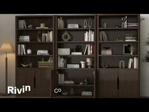 Rivington Dark Walnut 28" Open Bookcase