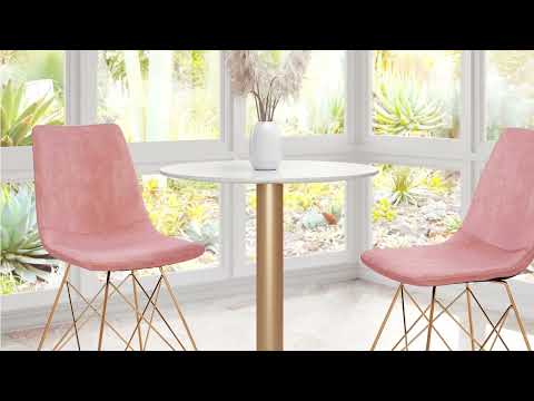 Alto White & Gold Bistro Table