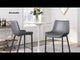 Magnus Dark Gray & Black Counter Stool (Set of 2)