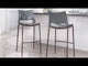 Ace Dark Gray & Walnut Barstool (Set of 2)