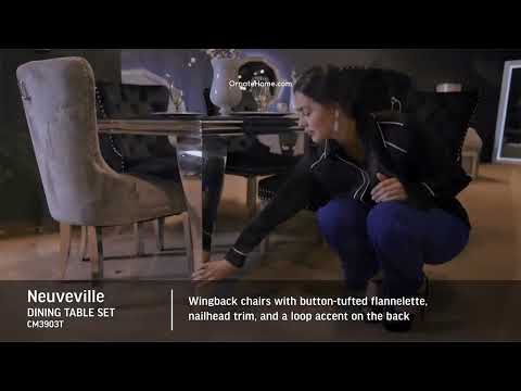 Neuveville Black/Chrome Dining Table