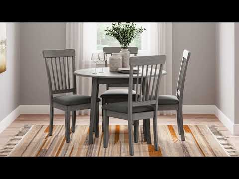 Shullden Gray Dining Room Set / 5pc (Online Special Price)