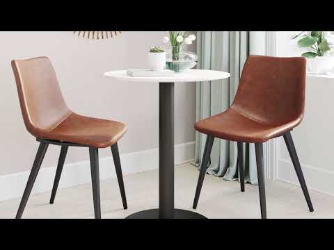 Alto White & Black Bistro Table