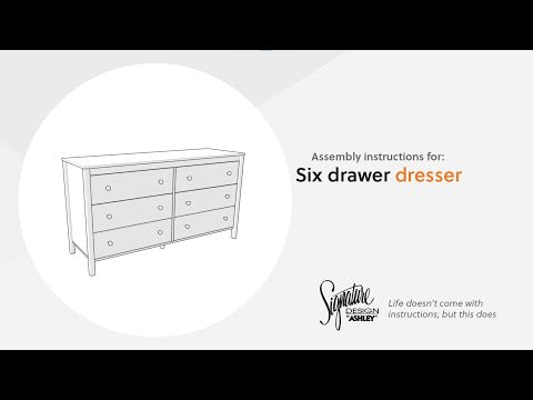 Simmenfort Navy Blue Six Drawer Dresser