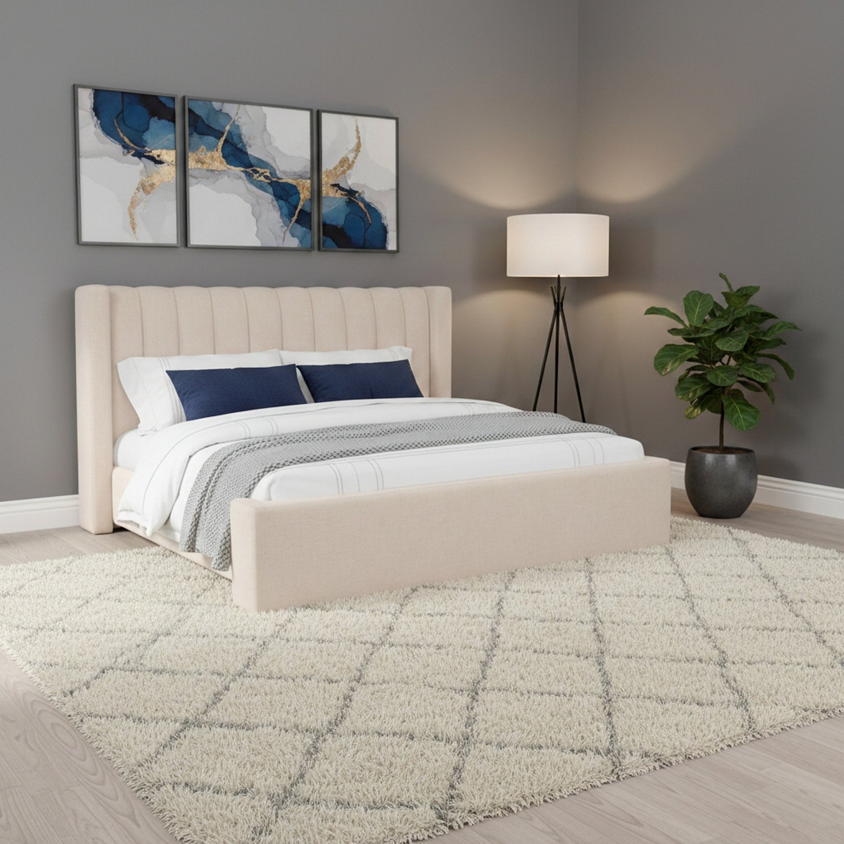 Arroyo Cashew California King Upholstered Bed