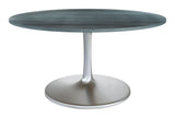 Metropolis Gray & Silver Dining Table (60")