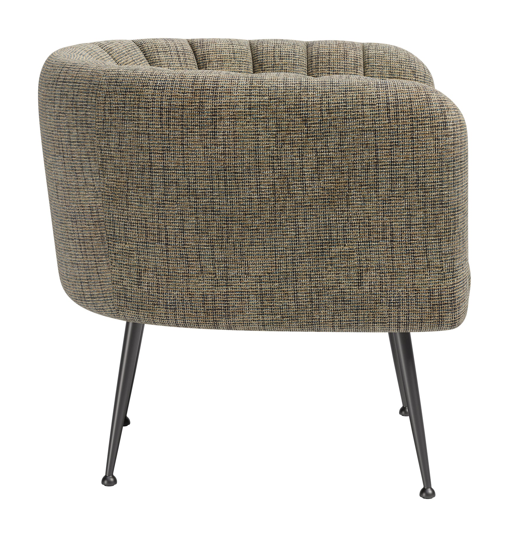 Deco Green Tweed Accent Chair