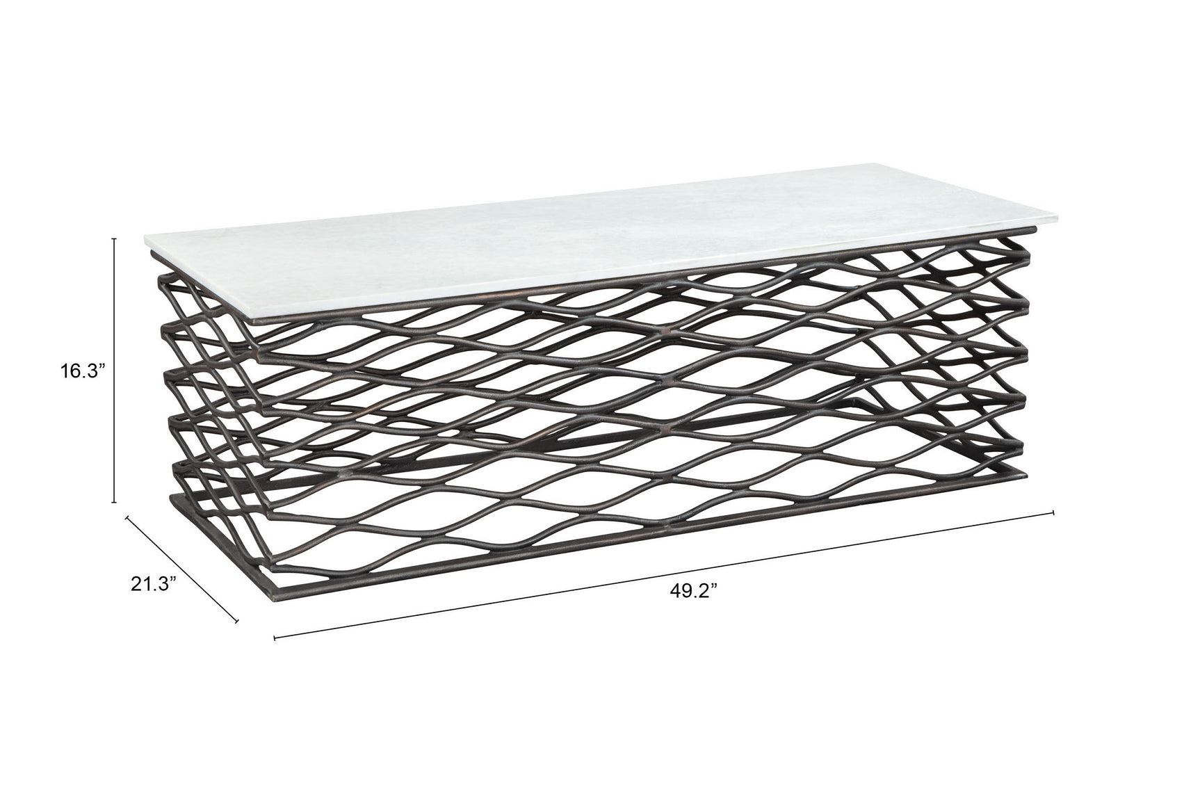Duchess White & Antique Bronze Coffee Table