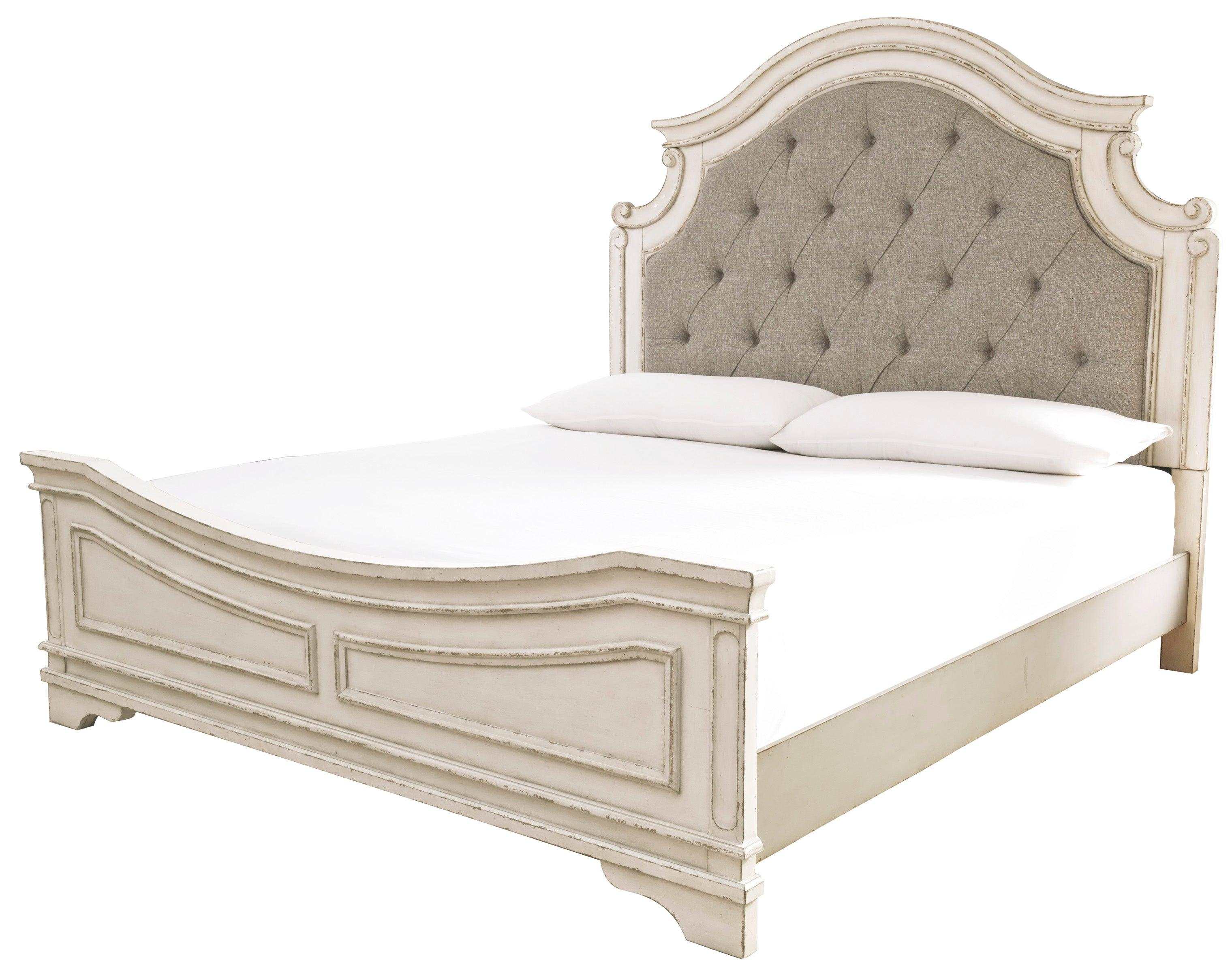 (Online Special Price) Realyn California King Upholstered Panel Bed - Ornate Home