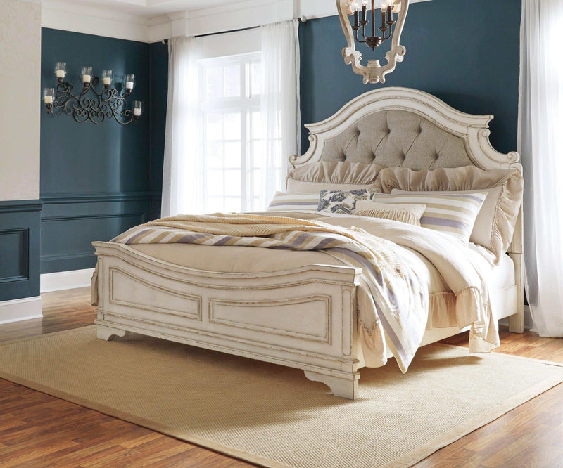 (Online Special Price) Realyn California King Upholstered Panel Bed - Ornate Home