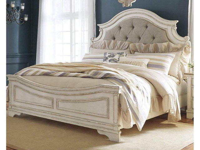 (Online Special Price) Realyn California King Upholstered Panel Bed - Ornate Home