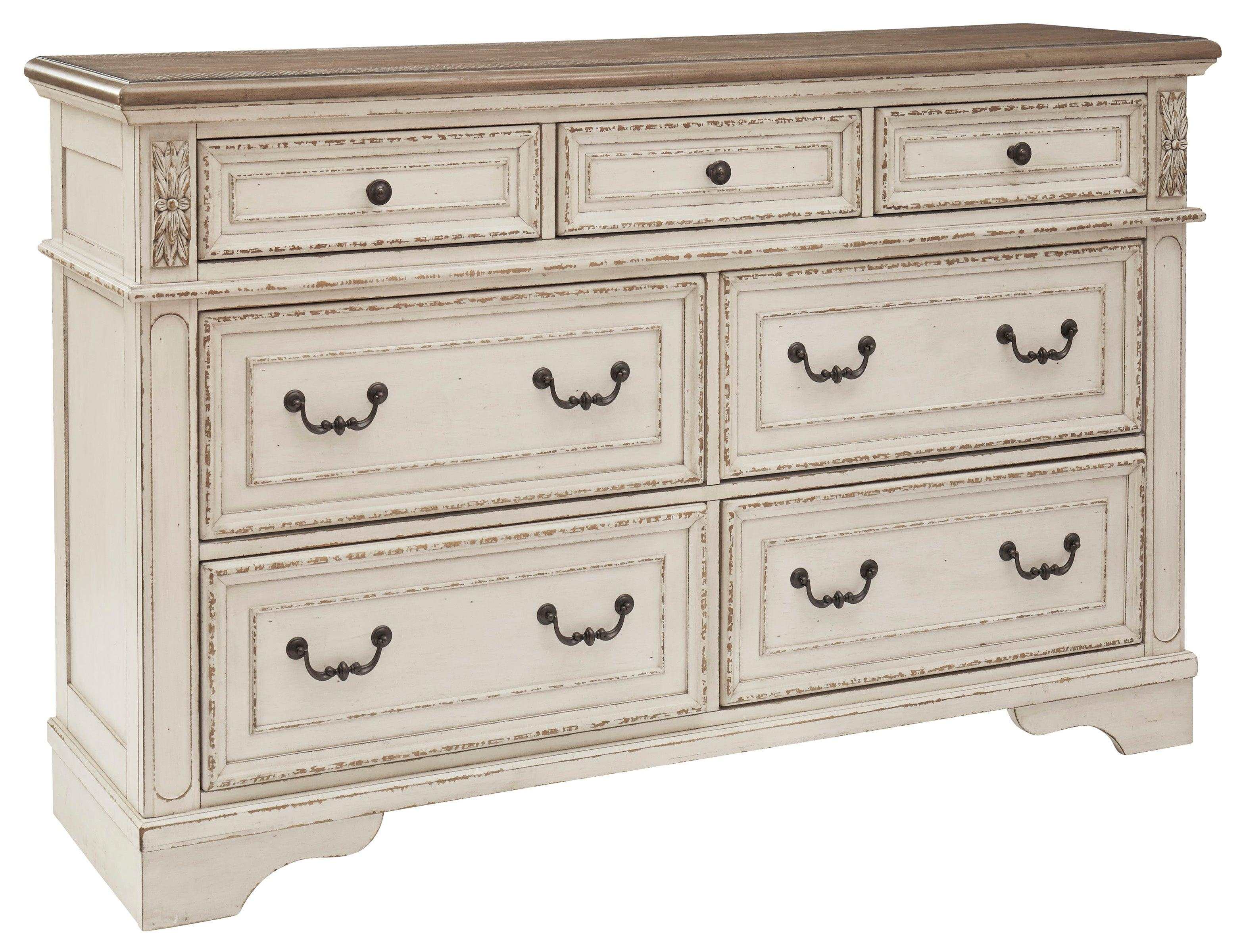 Realyn Mirrored Dresser w/ 7 Drawer - Ornate Home