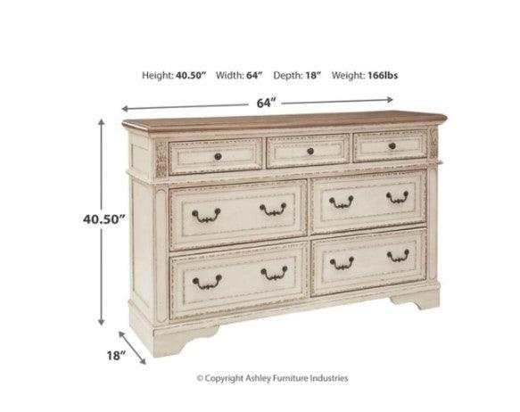 Realyn Mirrored Dresser w/ 7 Drawer - Ornate Home