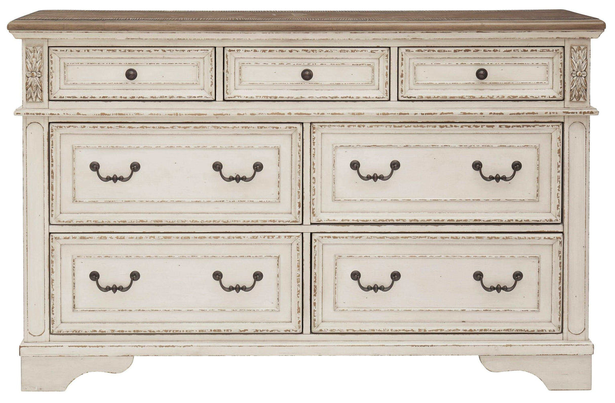 Realyn Mirrored Dresser w/ 7 Drawer - Ornate Home