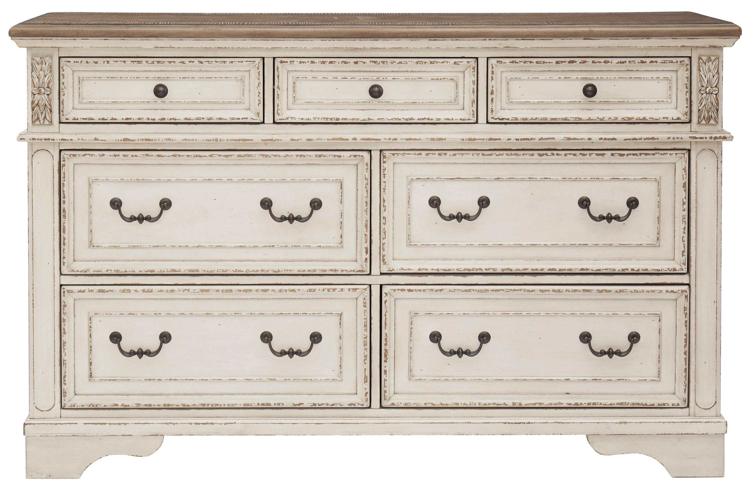 Realyn Mirrored Dresser w/ 7 Drawer - Ornate Home