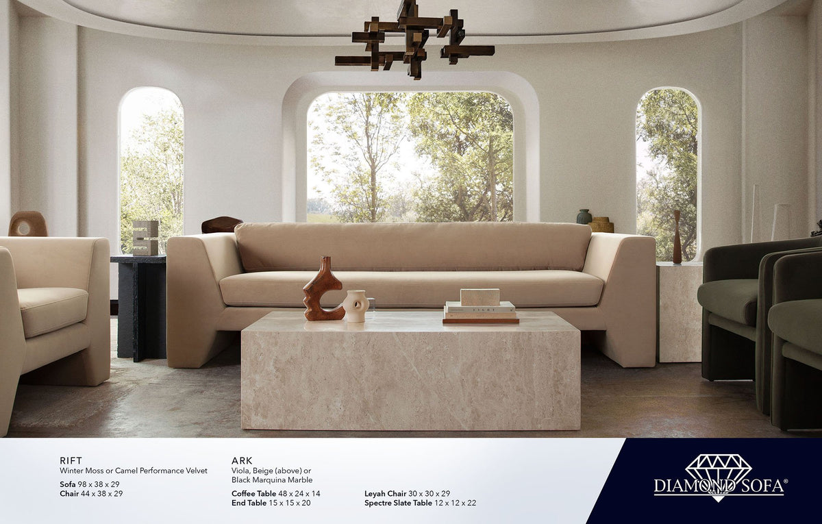 Ark Beige Marble Coffee Table - Ornate Home