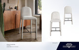 Roan Ivory Fabric Counter Chair - Ornate Home