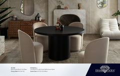 Rune Black Wood Dining Table - Ornate Home
