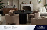 Rune Black Wood Dining Table - Ornate Home