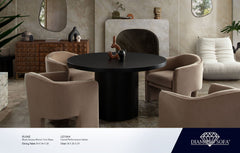 Rune Black Wood Dining Table - Ornate Home