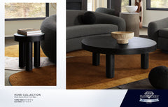 Rune Black Wood Coffee Table - Ornate Home