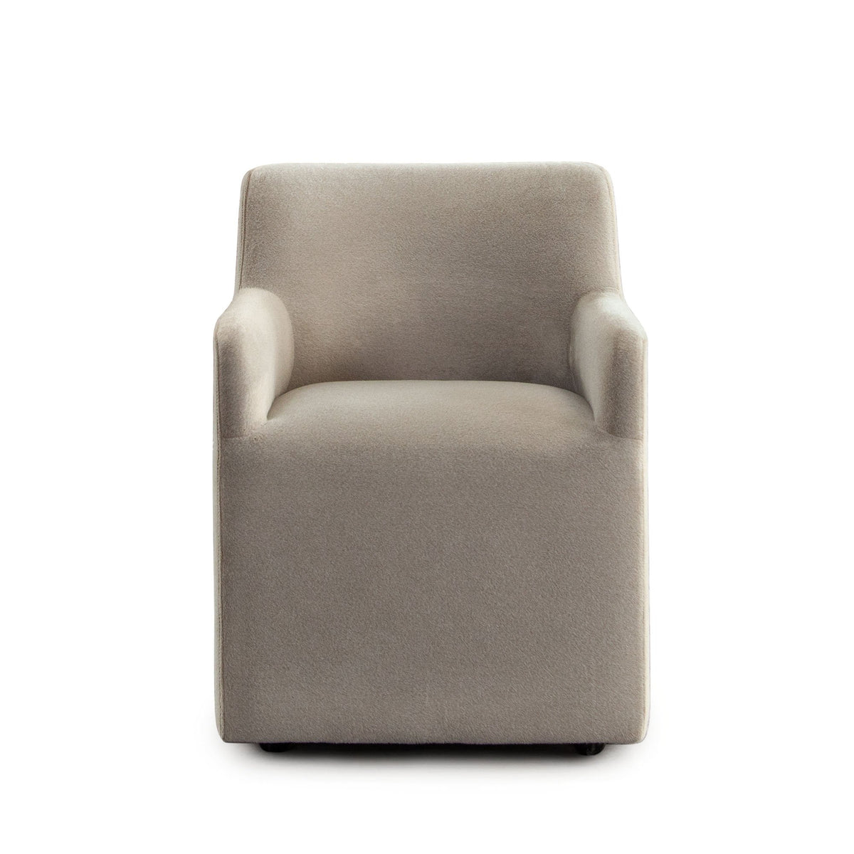 Sable Fawn Alpaca Caster Dining Chair - Ornate Home