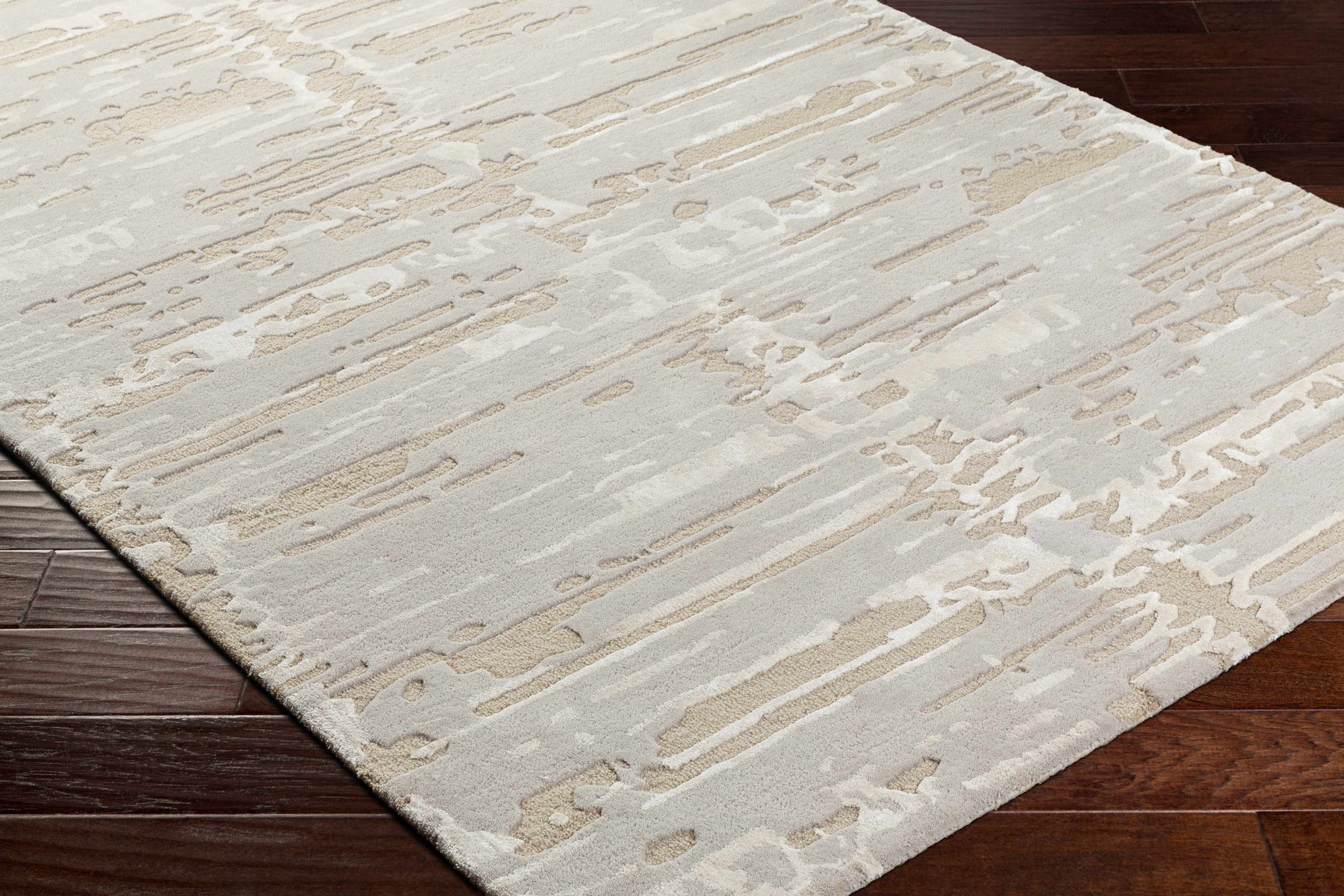 Kadin Gray Abstract Area Rug - Clearance