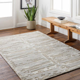 Kadin Gray Abstract Area Rug - Clearance