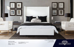 Seattle White Performance Fabric Bed - Ornate Home