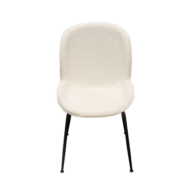 Session Ivory Boucle Dining Chair (Set of 2) - Ornate Home