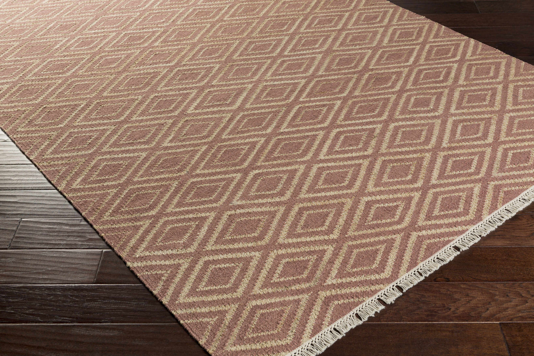 Shageluk Handcrafted Fringed Jute Carpet Area Rug - Clearance
