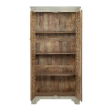 İshana Cream/Brown Tall Cabinet - Ornate Home