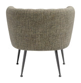 Deco Green Tweed Accent Chair