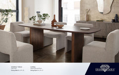 Sienna Dark Oak 86" Dining Table - Ornate Home