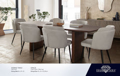 Sienna Dark Oak 86" Dining Table - Ornate Home