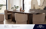 Sienna Dark Oak 86" Dining Table - Ornate Home