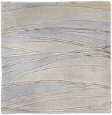 Sinai Light Blue Lined Wool/Viscose Rug - Clearance