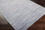 Sinai Light Blue Lined Wool/Viscose Rug - Clearance