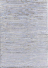 Sinai Light Blue Lined Wool/Viscose Rug - Clearance